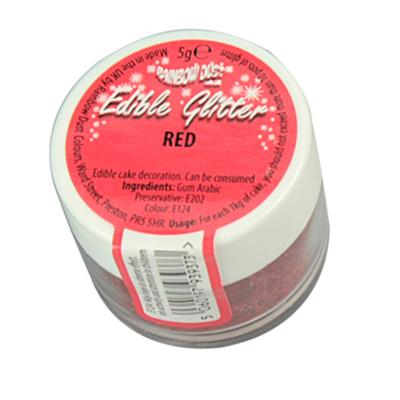 Polvo brillante comestible 5 g Glitter Rojo