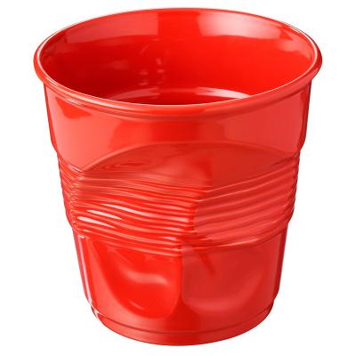 Taza capuccino arrugada 180 ml rojo