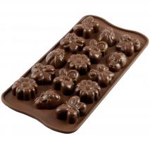 Motllo bombons silicona Flors i Insectes x15 cav.