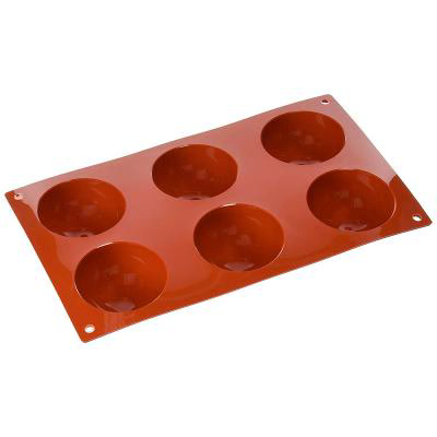 Molde semiesfera 6 cav. x80 ml