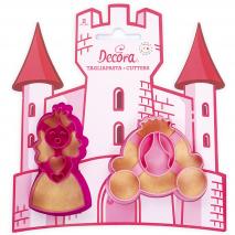 Set 2 cortadores galletas plstico Princesa