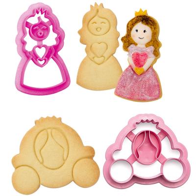 Set 2 cortadores galletas plástico Princesa