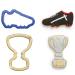 Set 2 cortadores galletas pl�stico Trofeo y Bota