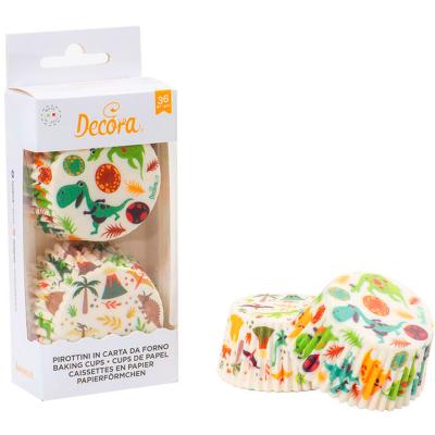 Papel cupcakes x36 Dinosaurio