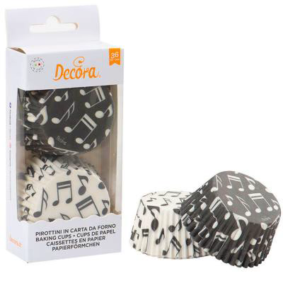 Papel cupcakes x36 Notas musicales