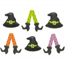 Set 6 decoracions de sucre Witch