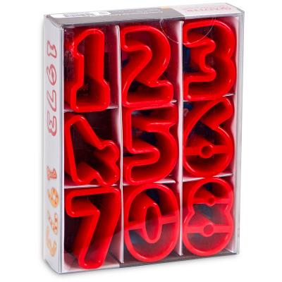 Juego 9 cortadores galletas Nmeros 3,5-4 cm