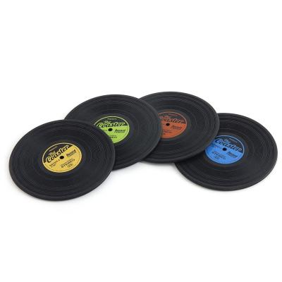 4 posavasos disco vinilo The coaster
