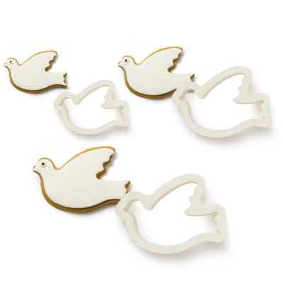 Set 3 cortadores galletas pl�stico Paloma
