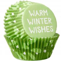 Papel cupcakes x75 Warm Winter Wishes