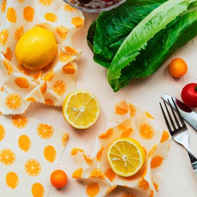 5 hojas envoltorio cera abeja medida variada