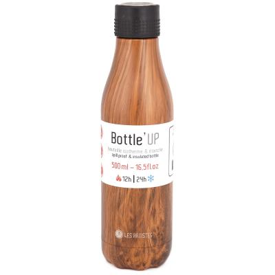 Botella trmica UP 500 ml madera