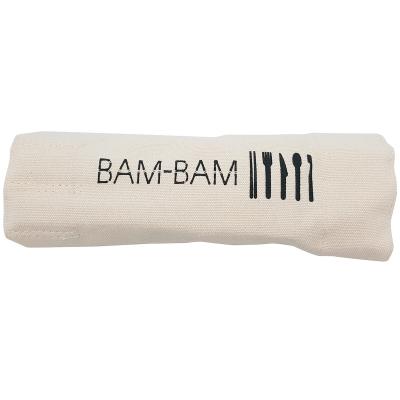 5 cubiertos bambú y cepillo dientes bolsa algodón