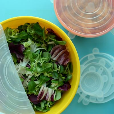 Set 6 tapas silicona extensibles con topes 6-21 cm