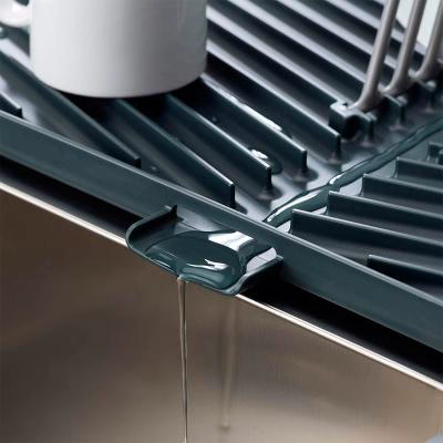 Base escurreplatos y vasos Flip Up gris