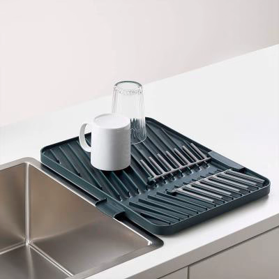 Base escurreplatos y vasos Flip Up gris