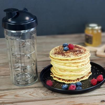 Vaso batidor para pancakes con medidas