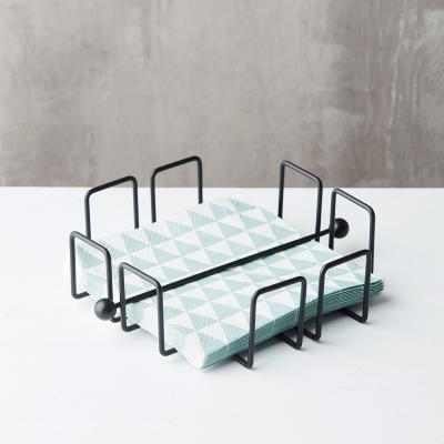 Servilletero Wire met�lico 19x19 cm negro