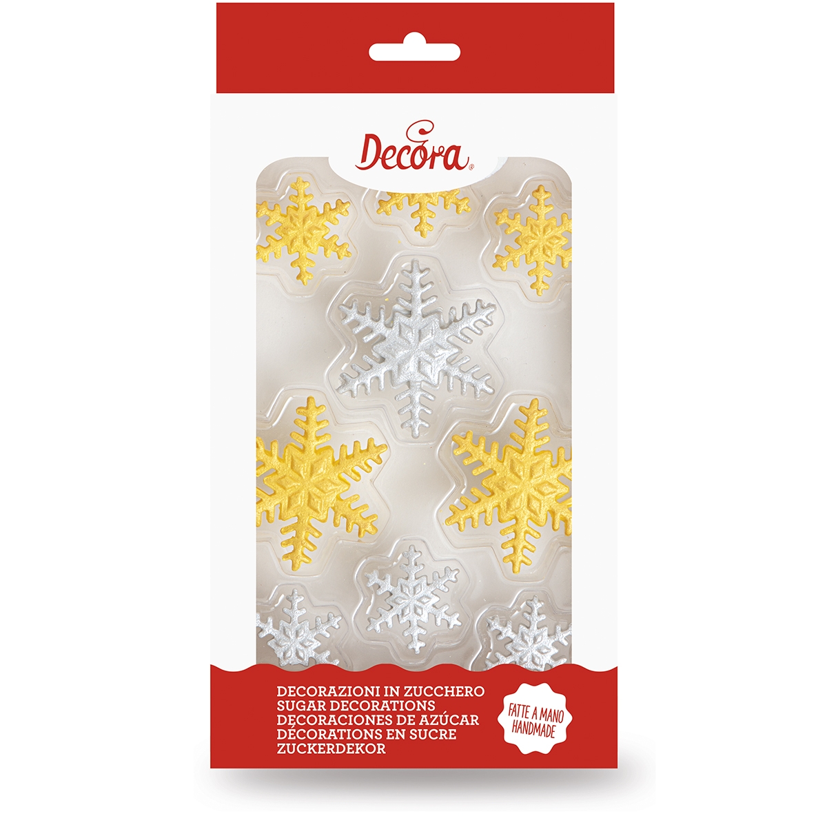 Set 9 decoraciones de azúcar Copos Nieve oro-plata | Gadgets & Cuina