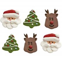 Set 6 decoraciones de azúcar Navidad