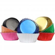 Papel cupcakes metalizados x100 colores