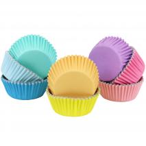 Papel cupcakes x100 colores pastel