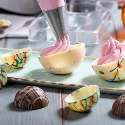 Molde policarbonato chocolate semiesfera x2 10 cm