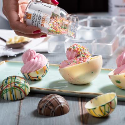 Molde policarbonato chocolate semiesfera x2 10 cm