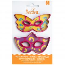 Set 2 cortadores galletas plstico Mscaras