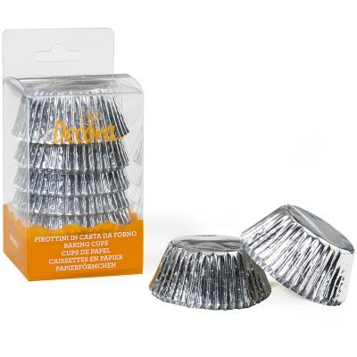 Papel cupcakes x60 Plata