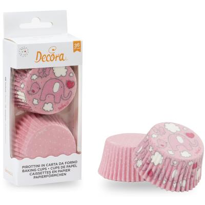 Papel cupcakes x36 Elefante y Lunares