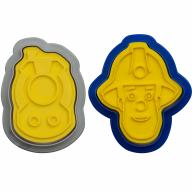 Set 2 tallador-marcador galetes plstic Bomber Sam