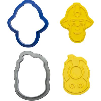 Set 2 cortadores galletas pl�stico Bombero Sam