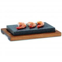 Pedra de carn amb base fusta 24x16 cm