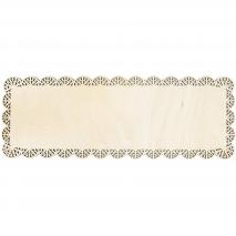Plato presentacin rectangular madera encaje Bois