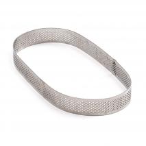 Anillo tarta perforado alto Oval inox