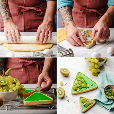 Tringulo microperforado repostera acero alto