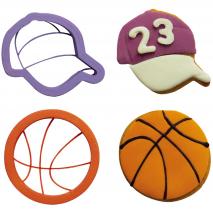 Set 2 cortadores galletas plstico Baloncesto