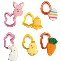 Set 6 cortadores galletas mini Pascua