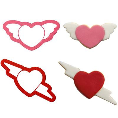 Set 2 cortadores galletas pl�stico Love