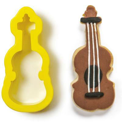 Set 2 cortadores galletas pl�stico Clave Sol Viol�