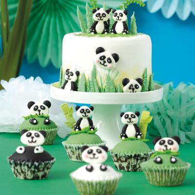 Papel cupcakes x36 Panda