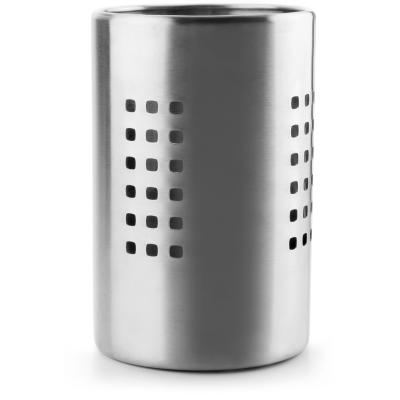 Bote utensilios agujeros acero