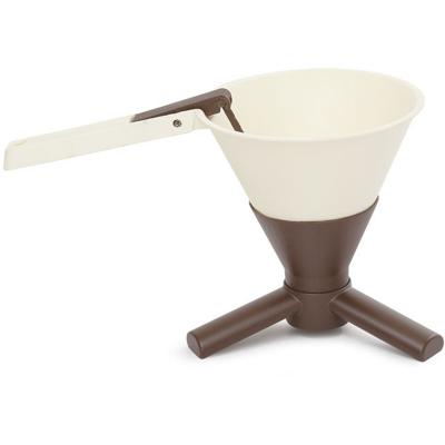 Embudo dispensador con base chocolate