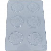 Molde Chocolate Monedas 1 Euro x6