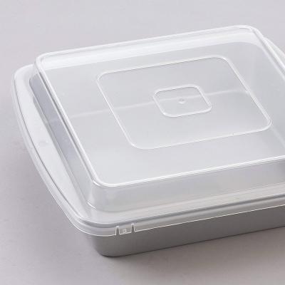 Molde met�lico Brownie con tapa 22x22