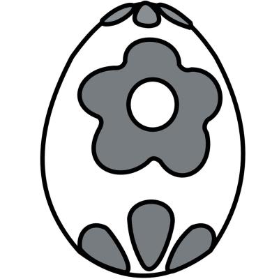 Molde Mona Pascua chocolate Huevo grabado Flores