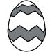 Molde Mona Pascua chocolate Huevo grabado Zigzag