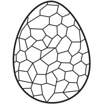 Molde Mona Pascua Huevo grabado x6