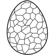 Molde Mona Pascua Huevo grabado x6